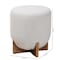 Baxton Studio Fisk Japandi Light Grey Boucle Fabric and Walnut Brown Finished Wood Ottoman Footstool 233-13325-ZORO - alternate 2